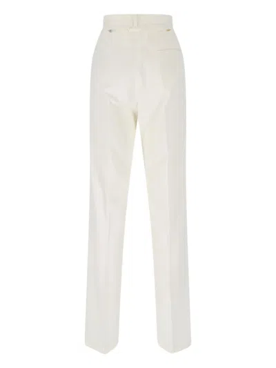 Mm6 Maison Margiela Mm6 By Maison Margiela Straight Trousers – White