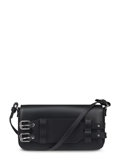 Mm6 Maison Margiela Mm6 By Maison Margiela Structured Black Bag With Unique Buckle Detail