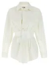 Mm6 Maison Margiela Mm6 By Maison Margiela Tailored Cotton Poplin Shirt In White