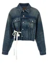 Mm6 Maison Margiela Mm6 By Maison Margiela Tape Denim Jacket In Blue