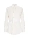 Mm6 Maison Margiela Mm6 By Maison Margiela Tailored Cotton Poplin Shirt In White