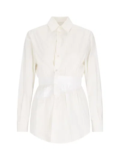MM6 MAISON MARGIELA MM6 BY MAISON MARGIELA "TAPED" SHIRT – WHITE