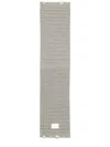 Mm6 Maison Margiela Mm6 By Maison Margiela Textured Knit Wool Scarf With Frayed Edges In Gray