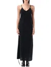 Mm6 Maison Margiela Mm6 By Maison Margiela Three Way Silk Dress With Deep V-neckline In Black
