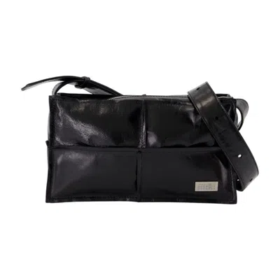 Mm6 Maison Margiela Mm6 By Maison Margiela Top Handle Mini Crossbody - Leather - Black
