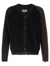 Mm6 Maison Margiela Colorblock Cardigan Color Block In Black