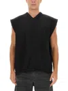 Mm6 Maison Margiela Vests With Logo In Black
