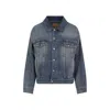 Mm6 Maison Margiela Mm6 By Maison Margiela Vibrant Blue Oversized Denim Jacket With Classic Design In Blue