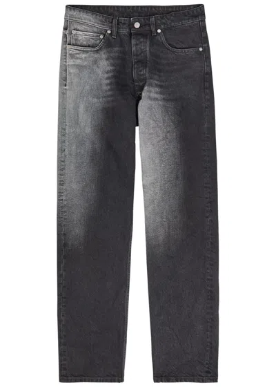 Mm6 Maison Margiela Mm6 By Maison Margiela Washed Straight-leg Denim Jeans In Gray