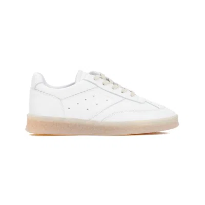 Mm6 Maison Margiela Mm6 By Maison Margiela White Calf Leather Trainers