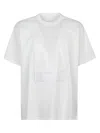Mm6 Maison Margiela Mm6 By Maison Margiela White Cotton T-shirt With Subtle Logo Print In White