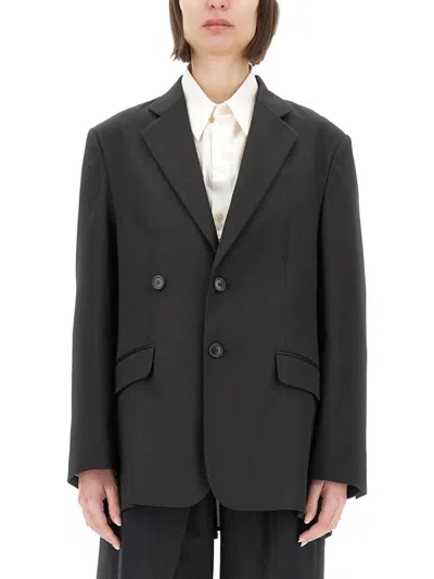 Mm6 Maison Margiela Mm6 By Maison Margiela Wool Tailored Jacket In Black