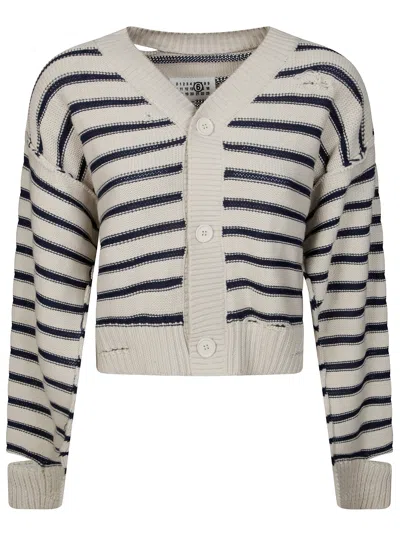 Mm6 Maison Margiela Mm6 Cardigan In Blue