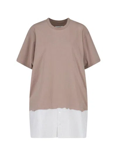 Mm6 Maison Margiela Mm6 Chic Mini Dress For Spring 2026 In Dune