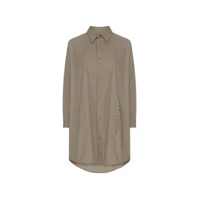 Mm6 Maison Margiela Mm6 Cotton Poplin Shirt Dress In Green