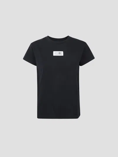 Mm6 Maison Margiela Mm6 Cotton T-shirt In Black