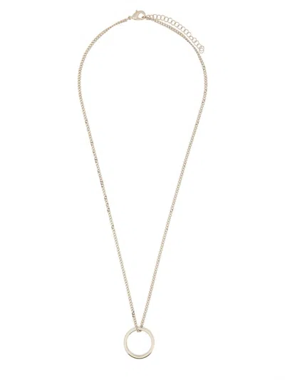 Mm6 Maison Margiela Mm6 Inspired Minimal Logo Mini 6mm Pendant Ring In Metallic