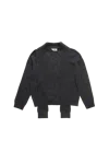 Mm6 Maison Margiela Mm6 By Maison Margiela Button-up Wool Cardigan With Shawl Collar In Black