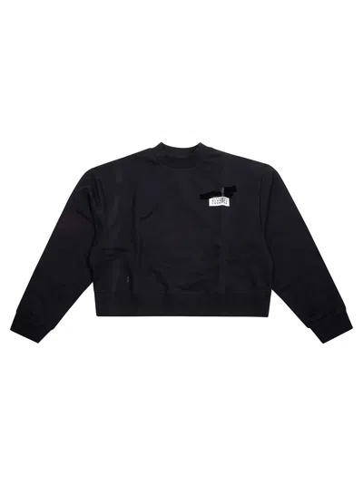 Mm6 Maison Margiela Mm6 Kids Designer Sweatshirt-style T-shirt In Nero