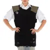 Mm6 Maison Margiela Mm6 Ladies Black Distressed Panelled Ribbed Vest In Black