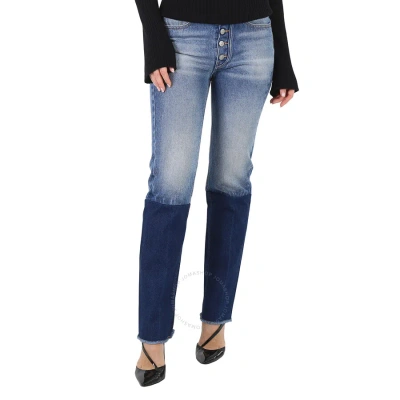 Mm6 Maison Margiela Mm6 Ladies Denim Contrast-panel Skinny Jeans