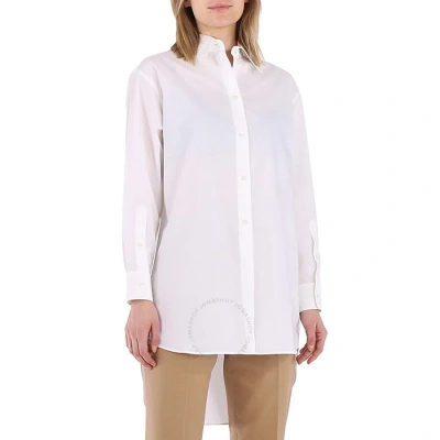 Mm6 Maison Margiela Mm6 Ladies Optic White Upside Down Cotton Shirt