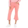 Mm6 Maison Margiela Mm6 Ladies Pink Flared Cropped Jeans