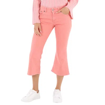Mm6 Maison Margiela Mm6 Ladies Pink Flared Cropped Jeans