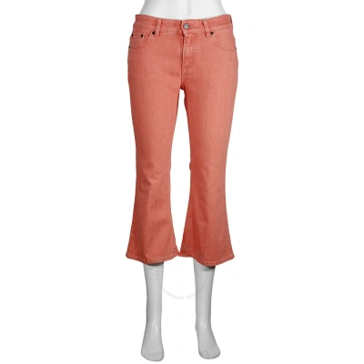 Mm6 Maison Margiela Mm6 Ladies Pink Flared Cropped Jeans