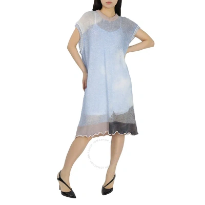 Mm6 Maison Margiela Mm6 Ladies Sky Print Sky-print Knitted Dress