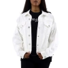 MM6 MAISON MARGIELA MM6 LADIES WHITE CUT-OUT DETAIL DENIM JACKET