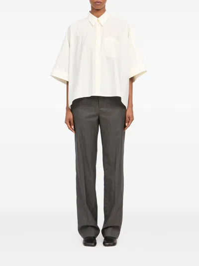 Mm6 Maison Margiela Mm6 Maison Margie Shirt White Woman Sleeves Short