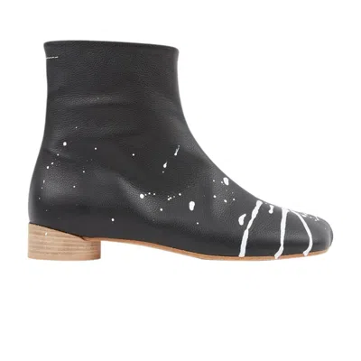 Pre-owned Mm6 Maison Margiela Anatomic Ankle Boot 'black Bright White' | Men's Size 41