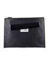Mm6 Maison Margiela Black Leather Pouch With Logo And Tape Detail