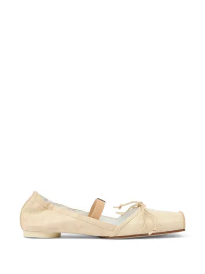 Mm6 Maison Margiela Flat Shoes In White