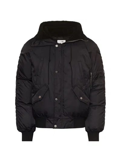 Mm6 Maison Margiela Nylon Down Jacket In Animal Print