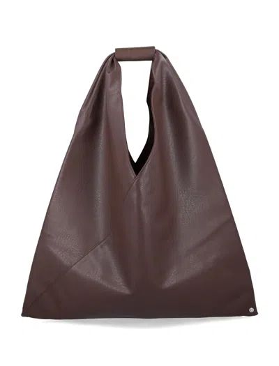 Mm6 Maison Margiela Japanese Classic Leather-effect Bag In Brown