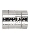 Mm6 Maison Margiela Stacked Numeric Metal Ring In Silver