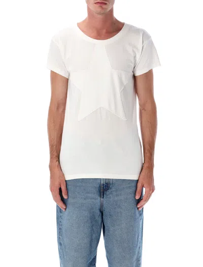 Mm6 Maison Margiela Mm6 By Maison Margiela Star Patch Fitted Cotton T-shirt In White