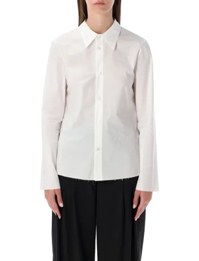 Mm6 Maison Margiela White Poplin Shirt With Back Panel