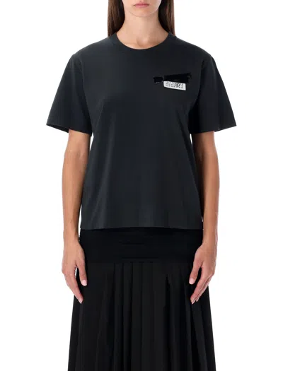 Mm6 Maison Margiela Wool-blend Pleated Midi Skirt In Black