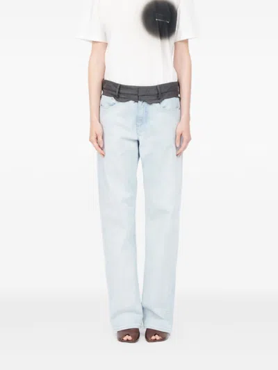 Mm6 Maison Margiela Mm6 Maison Margiene Jeans Band Waist Woman Blue