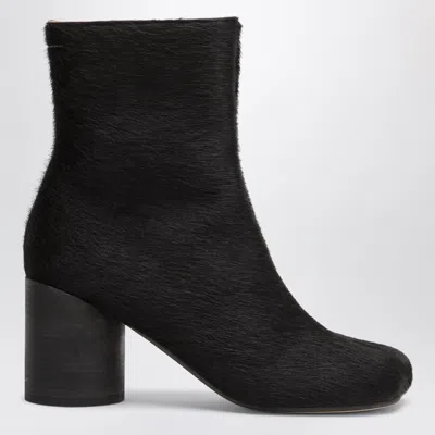 Mm6 Maison Margiela Mm6 Mini Ankle Boots In Ponyskin In Brown