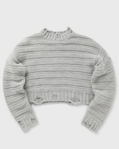 Mm6 Maison Margiela Mm6 Mini Crethed Neck Sweater In Gray