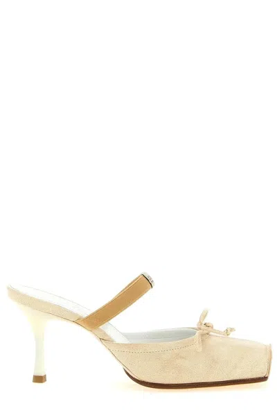 Mm6 Maison Margiela Mm6 Mini Leather Slip-on Shoes In Neutral