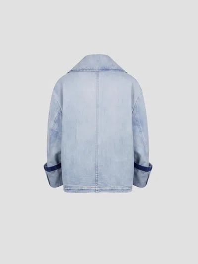 Mm6 Maison Margiela Mm6 Mini Sports Jacket In Light Blue