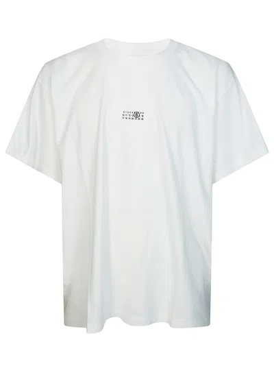 Mm6 Maison Margiela Mm6 By Maison Margiela Minimalist Logo Short Sleeve T-shirt In White