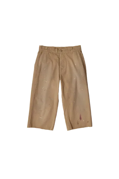 Mm6 Maison Margiela Mm6 Paint Splatter Skater Shorts Beige