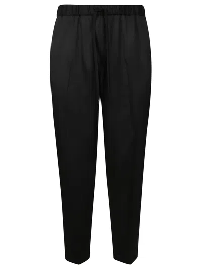 Mm6 Maison Margiela Mm6 Pantaloni Sartoriali Con Coulisse In Black