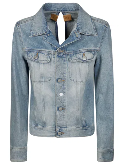 Mm6 Maison Margiela Mm6 By Maison Margiela Denim Jacket With Button Closure In Blue